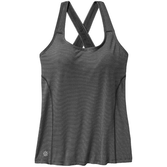 Athleta Tops - Athleta High Speed Stripe Tank in Black & Gray